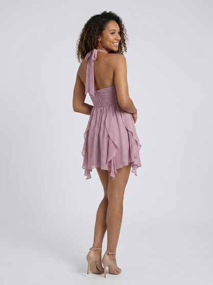 Renata Floral Backless Mini Dress