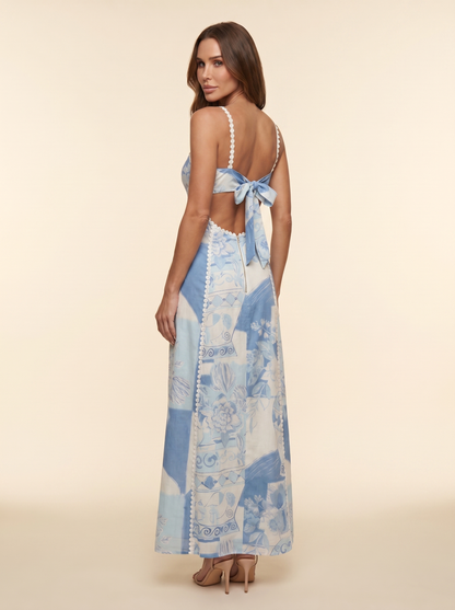 Romina Floral Corset Maxi Dress