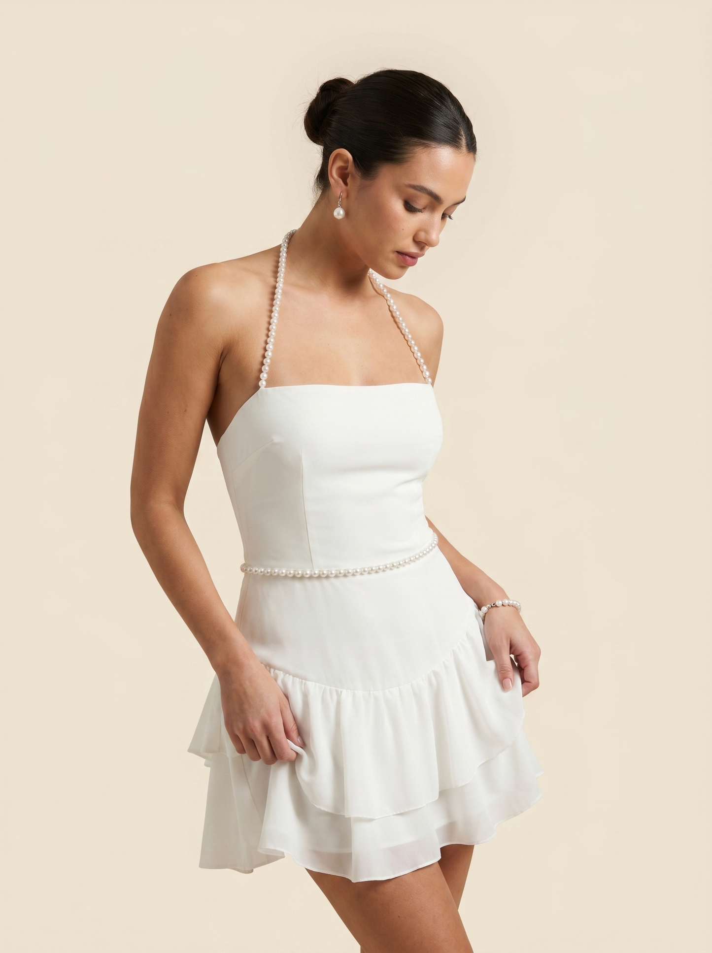 Gabriela Floral Embellished Mini Dress