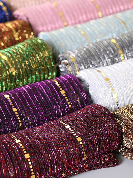 Plain Color Slide silk crumpled silver silk Hijab Headband Female Islamic Head Cover Wrap for Women Muslim Hijabs Hair Scarves for Women