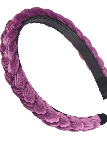 1PC Headbands Headband For Wedding Party Evening Crossover Fabric grey toothed pink toothed wine red toothed for Women