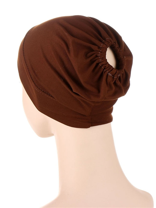 Full Cover Inner Hijab Caps Muslim Turban Hat Islamic Head Scarf Underscarf Bonnet India Hat Muslim Headdress Turbante for Women