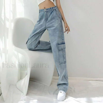 High Street Retro Trendy Loose And Wide Jeans