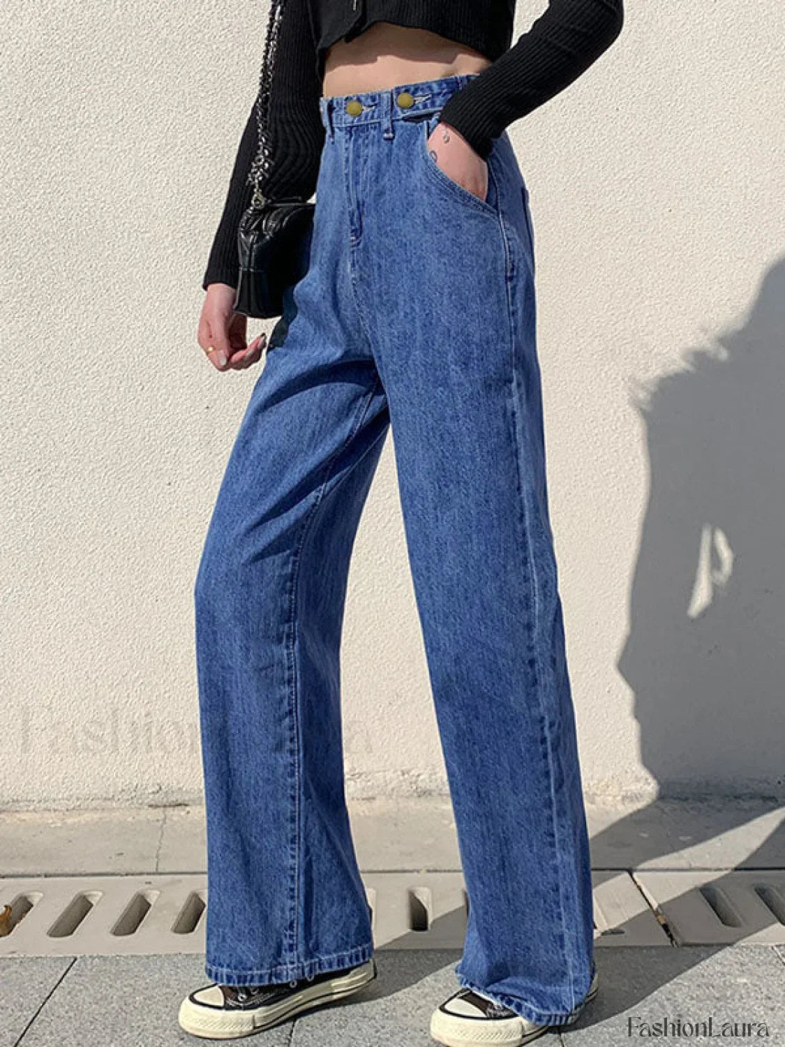 High Waist Baggy Boyfriend Jeans