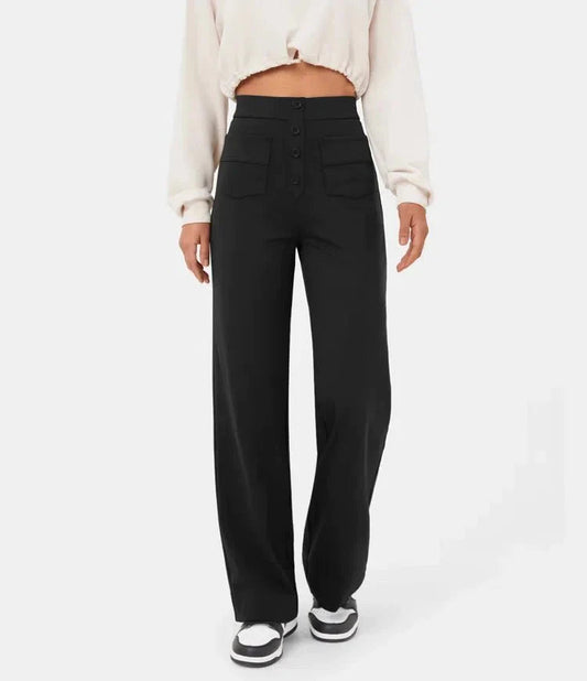 Aveline - Pantalones de cintura alta para mujer - Casual - Estilo atemporal - Ropa para el día a día
