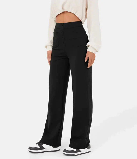 Aveline - Pantalones de cintura alta para mujer - Casual - Estilo atemporal - Ropa para el día a día