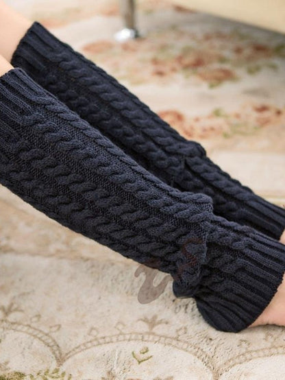 Leg Warmers Boot Cuffs Home Work Daily Solid Color Polyester Spandex Basic Casual Classic Warm Casual 1 Pair for Women