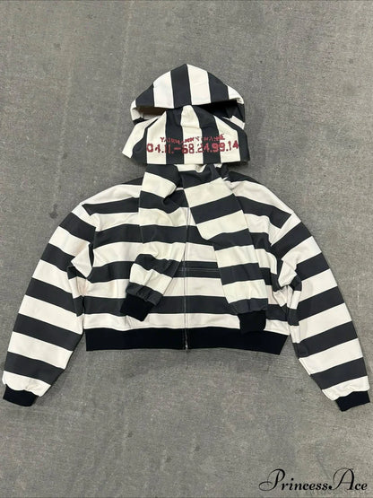 Hip-Hop Double-Layered Hood Graphic Print  Hoodie