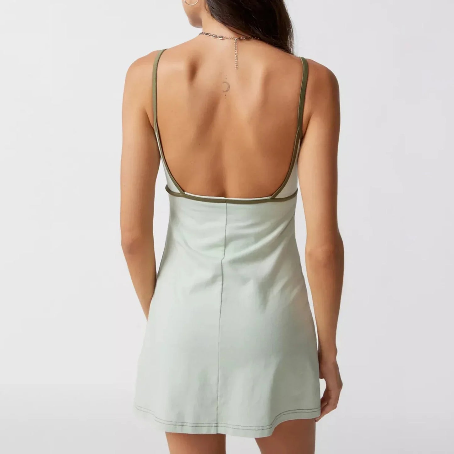 Women's Y2K Halter Neck Backless Lace Up Bodycon Sling Summer Beach Cut Out Dress