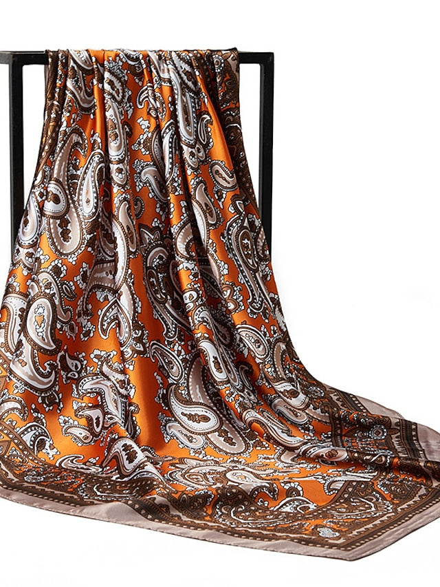 Summer Muslim Shawls 90X90CM Beach Kerchief Print Square Scarves New Style Sunscreen Headcloth for Women