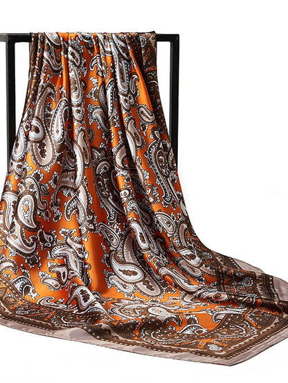Summer Muslim Shawls 90X90CM Beach Kerchief Print Square Scarves New Style Sunscreen Headcloth for Women