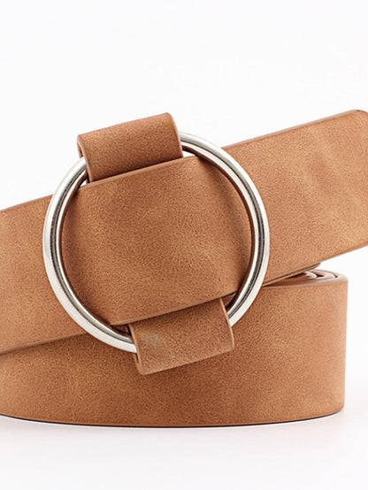 Unisex PU Buckle Belt PU Leather O-ring Buckle O-ring Casual Classic Daily Holiday Black Brown Beige Coffee for Women