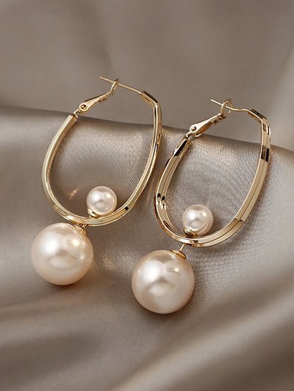 1 Pair Earrings For Pearl Birthday Party Evening Engagement Imitation Pearl Alloy for Women
