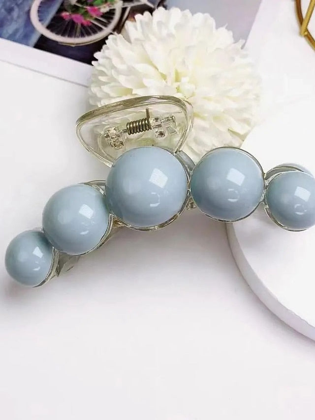 1PC Hair Claw For Gift Holiday Birthday Classic Resin Plastic Blue Green for Women
