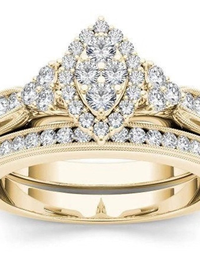 1PC Ring For AAA Cubic Zirconia Party Evening Street Gift Alloy for Women