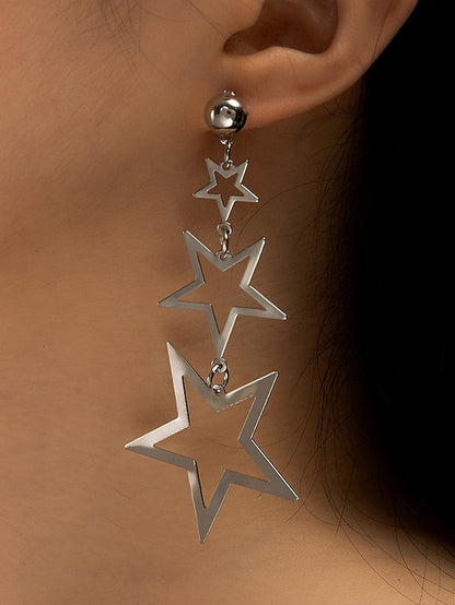 1 Pair Drop Earrings For Party Evening Gift Prom Alloy Drop Star for Women