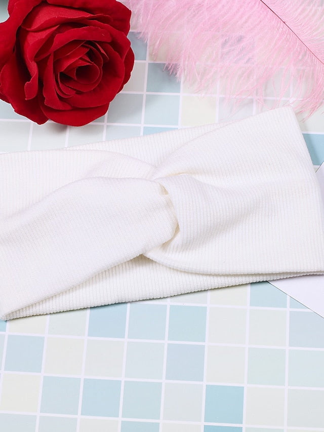 1PC Headbands Bandana Hair Scarf For Outdoor Work Fabric Black White Pink for Women