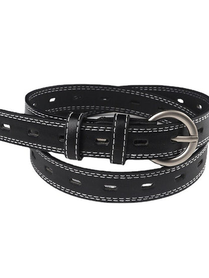 Unisex PU Buckle Belt PU Leather Prong Buckle Plain Casual Classic Party Daily White Black Brown for Women