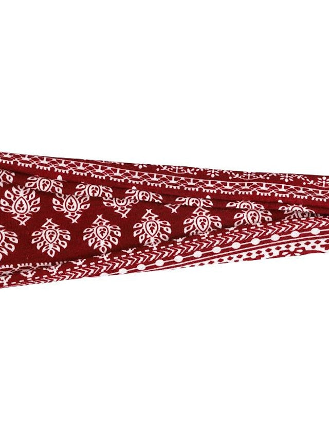 europe and the united states cross-border fashion sports hairband yoga bundle sweat-absorbing headband new ladies wide-brimmed printed headwear for Women