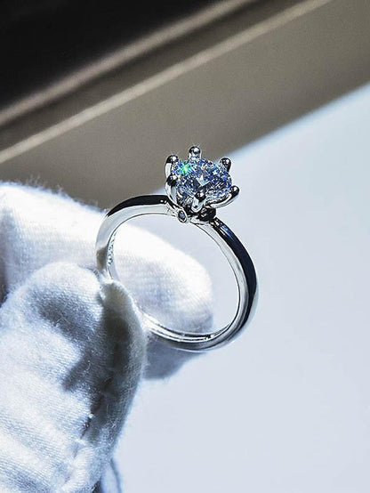 Wedding Ring For Anniversary Party Evening Gift Imitation Diamond Alloy Classic for Women