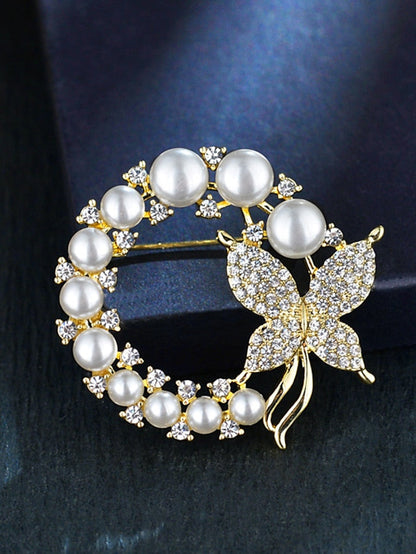 Brooches Retro Butterfly Luxury Sweet Brooch Jewelry Silver Gold Bowknot For Office Daily Prom Date Beach for Women
