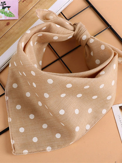 Polka Dots Kerchief Pink Green Blue Scarfs Birthday Gift Accessories for Women