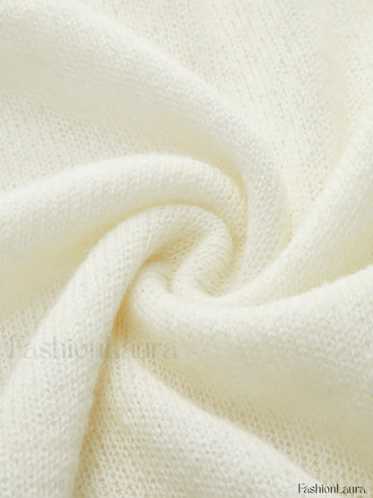 Hollow Draped Snug Knit Top