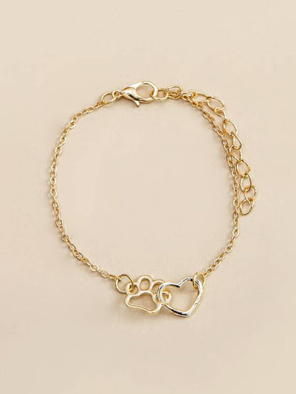 Hollow Out Heart Decor Bracelet for Women