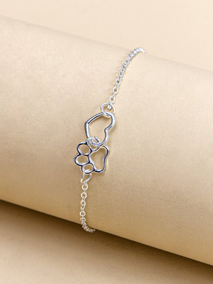 Hollow Out Heart Decor Bracelet for Women