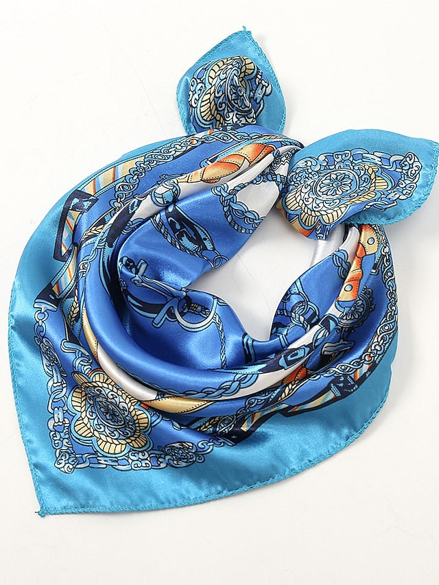 Neckerchief Gift Daily Holiday Tie Dye Polyester Bohemia Decoration Casual 1 PC for Women
