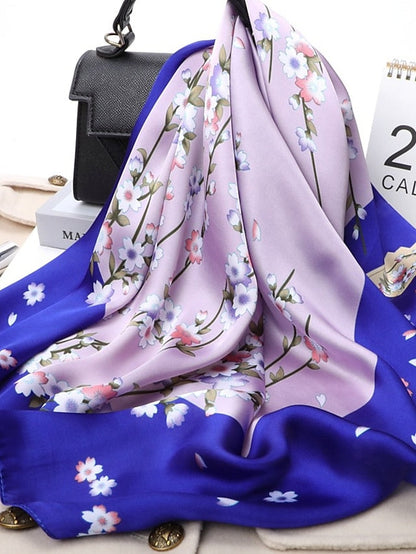 3 Colors New Fashion Square Scarf For Women 70*70cm Neck Hair Tie Band Bag Warp Soft Neckerchief Hijab Headscarf Female Foulard for Women