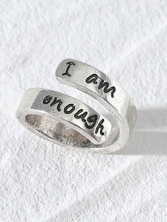 1PC Ring For Birthday Street Daily Alloy Letter for Women