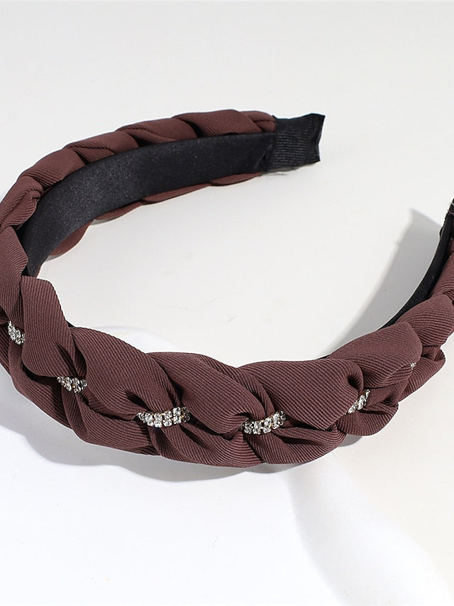 1PC Headbands Reinstone Headband For Daily Holiday Fabric Black for Women