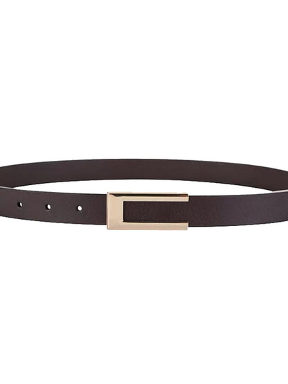 Belt Genuine Leather Red Brown Black Red Brown Waist Belt Daily Holiday Dress Solid Color / Coffee for Women