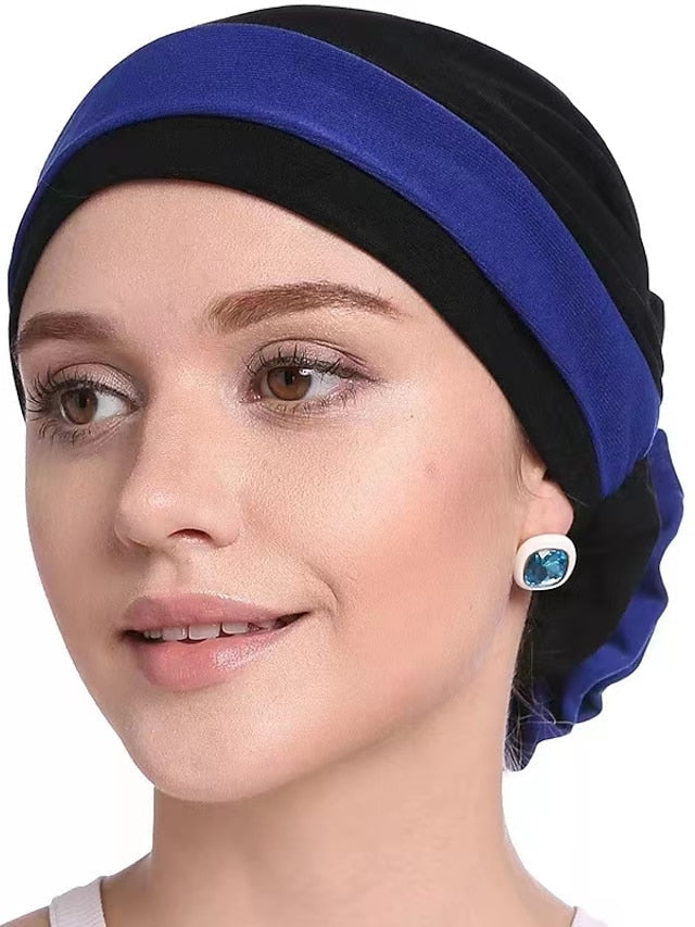 Stretch Inner Hijab Caps Muslim Hat Turban Femme Musulman Turbante Ready To Wear Hijab Bonnet Flower Indian Headwrap Loss Hair Cover for Women