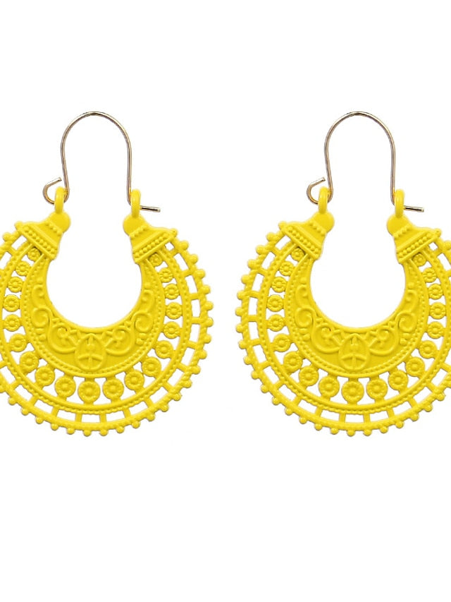 Earrings Chic & Modern Party Moon Earring / Yellow / Red / Green / Fall / Winter for Women