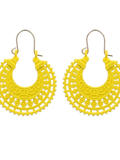 Earrings Chic & Modern Party Moon Earring / Yellow / Red / Green / Fall / Winter for Women