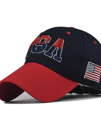 1pcs High Quality American Flag Cotton Baseball Cap For Men Embroidery USA Snapback Hat for Men&Women Fashion Trucker Hat for Women