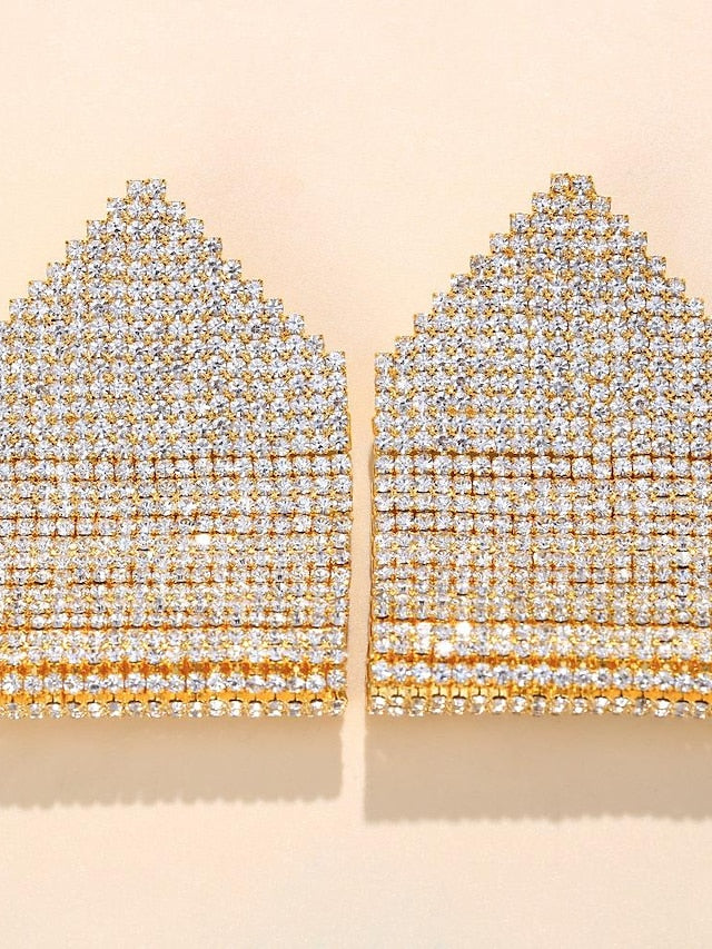 Earrings Long Believe Forever Imitation Diamond Earrings Jewelry Silver / Rose Gold / Gold For Wedding Party Holiday Prom for Women