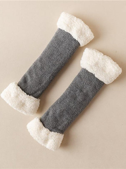 Leg Warmers Boot Cuffs Thick Winter Warm Socks Home Daily Solid Color Polyester Spandex Basic Classic Warm Casual 1 Pair for Women