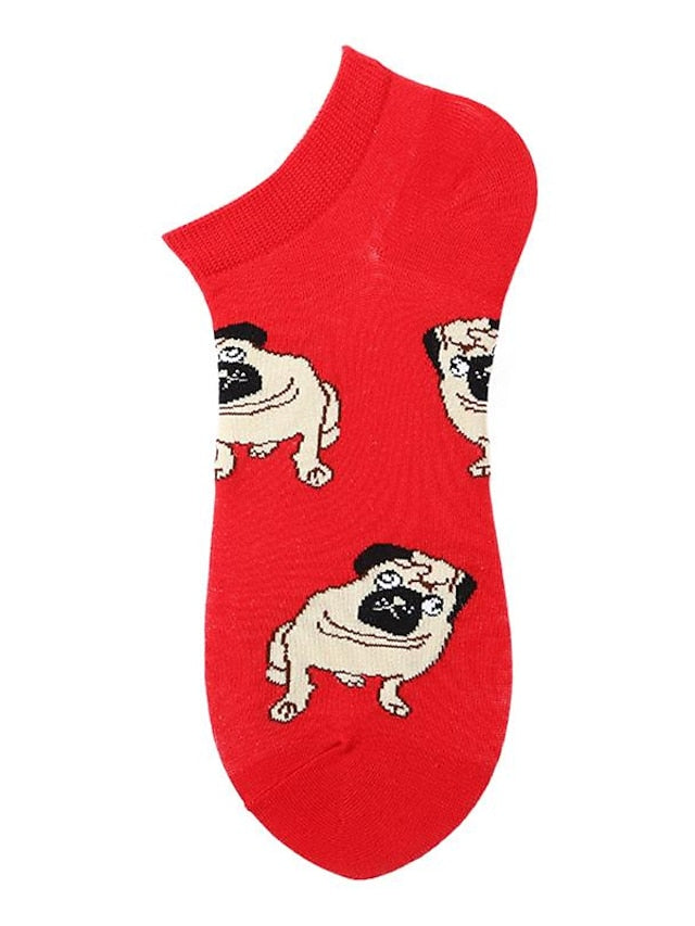 Anckle Socks Low Cut Socks Outdoor Office Work Animal Patterned Spandex Nylon Cotton Basic Casual Classic 1 Pair for Women