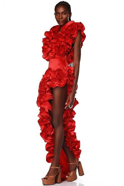 Conjunto de baño de dos piezas con volantes Ida