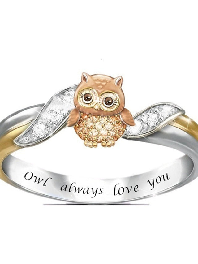 cute unicorn ring women girls engraved statement rings mother daughter cz rhinestone birthstone love jewelry gift for Women