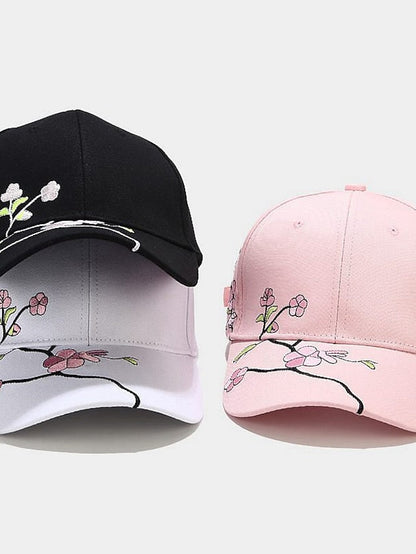 1pcs New High Quality Unisex Cotton Outdoor Baseball Cap Plum Embroidery Snapback Fashion Sports Hats For Men & Women Cap for Women