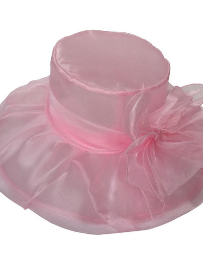 Party Hat Party Wedding Street Floral Pure Color Yellow Red Hat Blue Purple Fall Winter Spring for Women