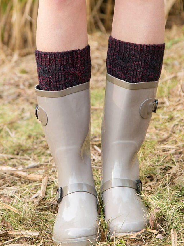 Crew Socks Home Daily Spandex Acrylic Fibers Nylon Basic Casual Classic Warm 1 Pair for Women