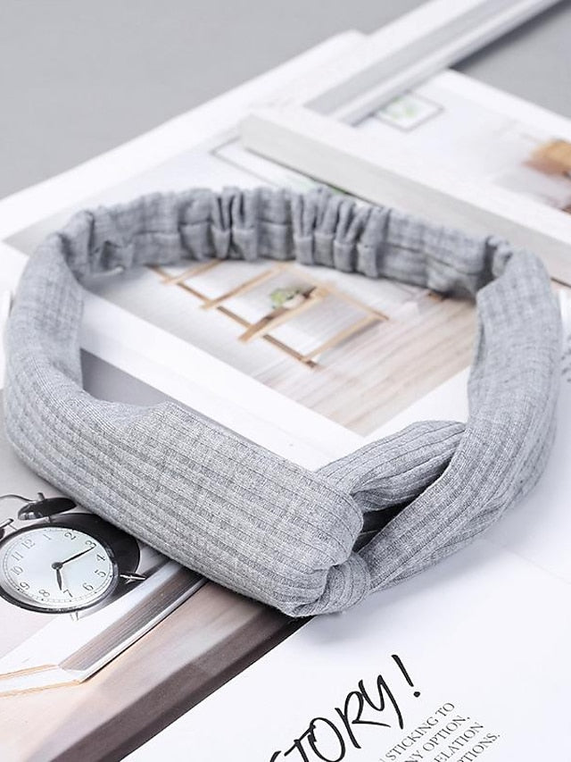 Women Twist Knotted Boho Stretchy Hair Bands Cross Turban for Women