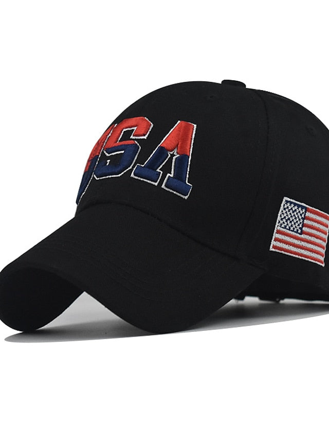 1pcs High Quality American Flag Cotton Baseball Cap For Men Embroidery USA Snapback Hat for Men&Women Fashion Trucker Hat for Women