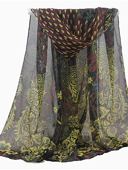 Scarves Gift Daily Holiday Chiffon Vacation Classical Casual Dancing Casual 1 PC for Women