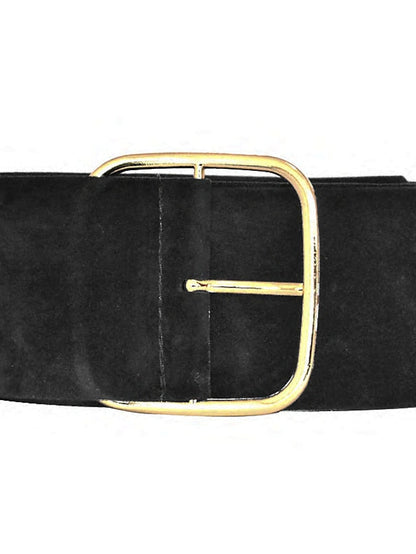 Belt Flannel Black Wine Khaki Wide Belt Street Prom Pure Color for Women